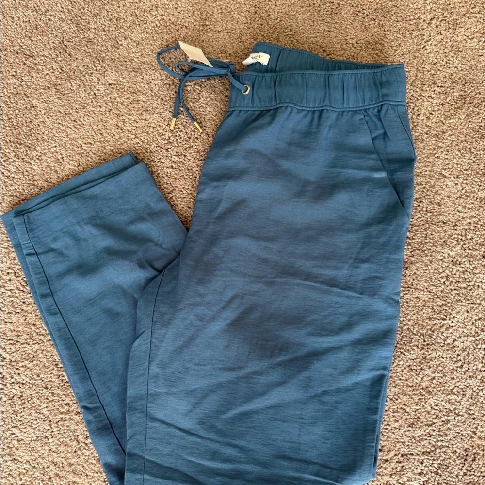 NWT LOFT Blue Drawstring Jogger Dress Pants
